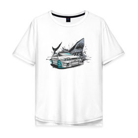 Мужская футболка хлопок Oversize с принтом Toyota Chaser 100 в Курске, 100% хлопок | свободный крой, круглый ворот, “спинка” длиннее передней части | chaser 100 | toyota | toyota chaser | toyota chaser 100