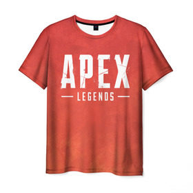 Мужская футболка 3D с принтом APEX LEGENDS в Курске, 100% полиэфир | прямой крой, круглый вырез горловины, длина до линии бедер | apex | apexlegends | battle | fall | legends | online | robot | royale | titan | titanfall | апекс | битва | игра | игры | королевская | легенд | легендс | легенды | лого | меха | мехи | онлайн | роботы | символ | титанфол | шутер
