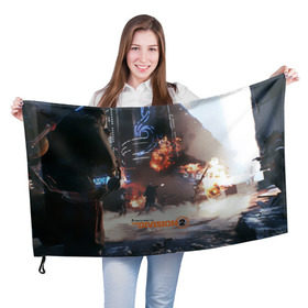 Флаг 3D с принтом Tom Clancy`s The Division в Курске, 100% полиэстер | плотность ткани — 95 г/м2, размер — 67 х 109 см. Принт наносится с одной стороны | 