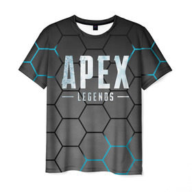 Мужская футболка 3D с принтом Apex Legends в Курске, 100% полиэфир | прямой крой, круглый вырез горловины, длина до линии бедер | Тематика изображения на принте: apex | battle royale | legends | titanfall | апекс | легенды | тайтанфол | титанфол