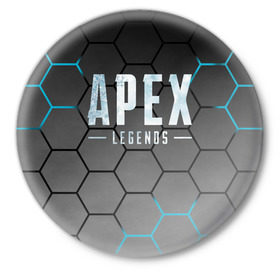 Значок с принтом Apex Legends в Курске,  металл | круглая форма, металлическая застежка в виде булавки | Тематика изображения на принте: apex | battle royale | legends | titanfall | апекс | легенды | тайтанфол | титанфол
