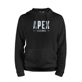 Мужская толстовка хлопок с принтом Snow Apex в Курске, френч-терри, мягкий теплый начес внутри (100% хлопок) | карман-кенгуру, эластичные манжеты и нижняя кромка, капюшон с подкладом и шнурком | apex | battle royale | legends | titanfall | апекс | легенды | тайтанфол | титанфол