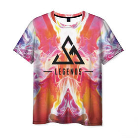 Мужская футболка 3D с принтом Legends Apex в Курске, 100% полиэфир | прямой крой, круглый вырез горловины, длина до линии бедер | apex | battle royale | legends | titanfall | апекс | легенды | тайтанфол | титанфол