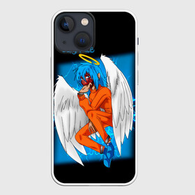 Чехол для iPhone 13 mini с принтом Sally Face Angel в Курске,  |  | cтикер | game | larry | logo | mask | new | sally face | sf | ангел | без маски | гизмо | девид | девочка | игра | казнь | компьютер | лари | ларри | логотип | мальчик | маска | молнии | мрачная | на лице | надпись | пых