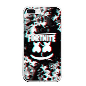 Чехол для iPhone 7Plus/8 Plus матовый с принтом FORTNITE & MARSHMELLO в Курске, Силикон | Область печати: задняя сторона чехла, без боковых панелей | black white | fortnite | fortnite 2 | fortnite x | marshmello | ninja | ninja hyper streamer | ninja streamer | streamer | tyler blevins | дизайн | игра | маршмелло | ниндзя | разрушение | стиль | улыбка | фортнайт | фортнайт 2 