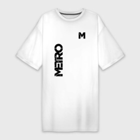 Платье-футболка хлопок с принтом METRO в Курске,  |  | exodus | horror | metro 2033 | metro exodus | survival | игры | исход | метро | метро 2035