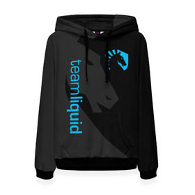 Женская толстовка 3D с принтом TEAM LIQUID в Курске, 100% полиэстер  | двухслойный капюшон со шнурком для регулировки, мягкие манжеты на рукавах и по низу толстовки, спереди карман-кенгуру с мягким внутренним слоем. | 2019 | blue | cybersport | esport | liquid | logo | pro league | team | team liquid | киберспорт | логотип | тим ликвид | фирменные цвета