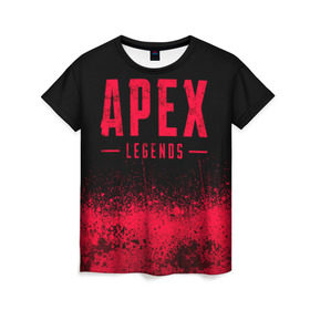 Женская футболка 3D с принтом APEX LEGENDS (Titanfall) в Курске, 100% полиэфир ( синтетическое хлопкоподобное полотно) | прямой крой, круглый вырез горловины, длина до линии бедер | apex | apex legends | apex legends battle royal | battle royal | legends | titanfall