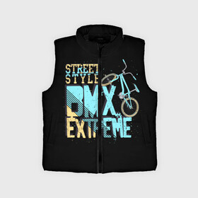 Детский жилет утепленный 3D с принтом Street style в Курске,  |  | background | bike | black | bmx | drawing | extreme | graphics | movement | power | splashes | sport | spots | street | style | брызги | велосипед | графика | движение | жёлтый | надпись | пятна | рисунок | сила | синий | спорт | стиль | текст | уличный |