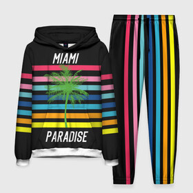 Мужской костюм 3D (с толстовкой) с принтом Miami Paradise в Курске,  |  | america | city | colorful | drawing | grap | miami | palm tree | paradise | recreation | resort | stripes | tree | usa | world | америка | город | графика | дерево | курорт | майами | мировой | надпись | отдых | пальма | полосы | разноцветные | рай | рису