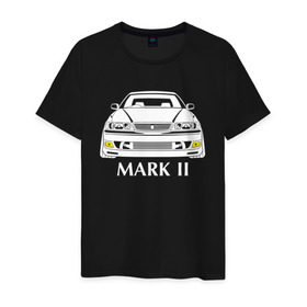 Мужская футболка хлопок с принтом Toyota Mark2 JZX100 в Курске, 100% хлопок | прямой крой, круглый вырез горловины, длина до линии бедер, слегка спущенное плечо. | jzx100 | mark2 jzx100 | toyota | toyota mark2 | toyota mark2 jzx100