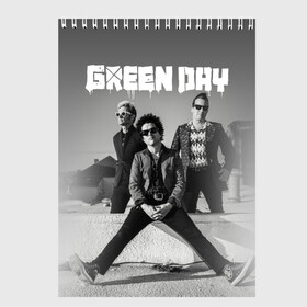 Скетчбук с принтом Green Day в Курске, 100% бумага
 | 48 листов, плотность листов — 100 г/м2, плотность картонной обложки — 250 г/м2. Листы скреплены сверху удобной пружинной спиралью | green day | greenday | punk | rock | грин дэй | группы | музыка | панк | рок