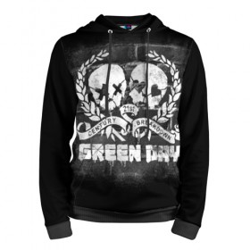 Мужская толстовка 3D с принтом Green Day в Курске, 100% полиэстер | двухслойный капюшон со шнурком для регулировки, мягкие манжеты на рукавах и по низу толстовки, спереди карман-кенгуру с мягким внутренним слоем. | green day | greenday | punk | rock | грин дэй | группы | музыка | панк | рок