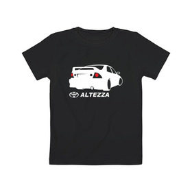 Детская футболка хлопок с принтом Toyota Altezza (2) в Курске, 100% хлопок | круглый вырез горловины, полуприлегающий силуэт, длина до линии бедер | altezza | toyota | toyota altezza