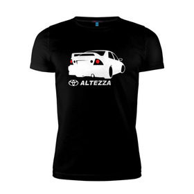 Мужская футболка премиум с принтом Toyota Altezza (2) в Курске, 92% хлопок, 8% лайкра | приталенный силуэт, круглый вырез ворота, длина до линии бедра, короткий рукав | Тематика изображения на принте: altezza | toyota | toyota altezza