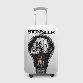 Чехол для чемодана 3D с принтом Stone Sour в Курске, 86% полиэфир, 14% спандекс | двустороннее нанесение принта, прорези для ручек и колес | metal | rock | slipknot | stone sour | альтернатива | группы | кори тейлор | метал | музыка | ню метал | рок