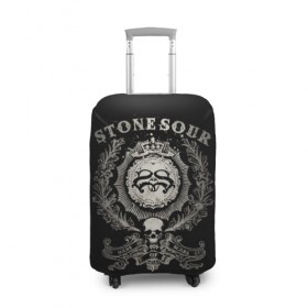 Чехол для чемодана 3D с принтом Stone Sour в Курске, 86% полиэфир, 14% спандекс | двустороннее нанесение принта, прорези для ручек и колес | 