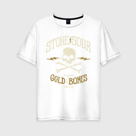 Женская футболка хлопок Oversize с принтом Stone Sour в Курске, 100% хлопок | свободный крой, круглый ворот, спущенный рукав, длина до линии бедер
 | metal | rock | slipknot | stone sour | альтернатива | группы | кори тейлор | метал | музыка | ню метал | рок