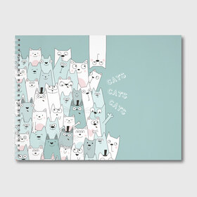 Альбом для рисования с принтом Cats в Курске, 100% бумага
 | матовая бумага, плотность 200 мг. | background | bug ey | cats | drawing | font | funny | graphics | heap | inscription | kittens | mountain | pets | text | весёлые | гора | графика | домашние | животные | коты | котята | куча | надпись | праздник | пучеглазые | радость | рисунок | румянец 