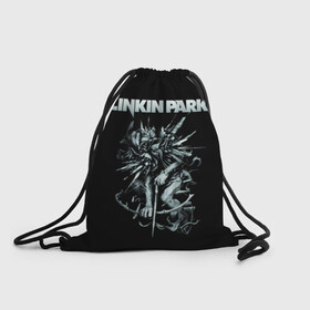 Рюкзак-мешок 3D с принтом Linkin Park в Курске, 100% полиэстер | плотность ткани — 200 г/м2, размер — 35 х 45 см; лямки — толстые шнурки, застежка на шнуровке, без карманов и подкладки | chester bennington | linkin park | группы | линкин парк | метал | музыка | рок | честер беннингтон