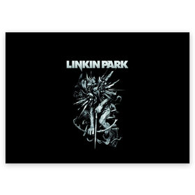 Поздравительная открытка с принтом Linkin Park в Курске, 100% бумага | плотность бумаги 280 г/м2, матовая, на обратной стороне линовка и место для марки
 | chester bennington | linkin park | группы | линкин парк | метал | музыка | рок | честер беннингтон