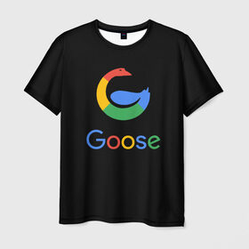 Мужская футболка 3D с принтом GOOSE в Курске, 100% полиэфир | прямой крой, круглый вырез горловины, длина до линии бедер | android | google | gussi | андройд | гуси