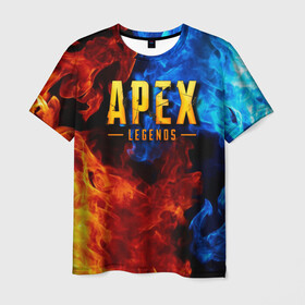 Мужская футболка 3D с принтом APEX LEGENDS в Курске, 100% полиэфир | прямой крой, круглый вырез горловины, длина до линии бедер | apex | apex legends | апекс | апекс легенд | апекс легендс | бой | игра | компьютерная игра | королевская битва | лучшее | огонь | онлайн игра | популярное | текстура | хит | шутер