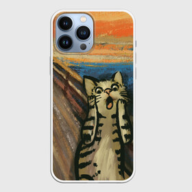 Чехол для iPhone 13 Pro Max с принтом Крик котика в Курске,  |  | cat | картина | кот | котик | котики | коты | котэ | кошак | крик | мем | приколы