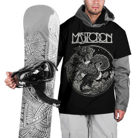 Накидка на куртку 3D с принтом Mastodon в Курске, 100% полиэстер |  | leviathan | mastodon | metal | sludge metal | stoner | грув метал | группы | мастодон | метал | музыка | рок