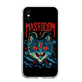 Чехол для iPhone XS Max матовый с принтом Mastodon в Курске, Силикон | Область печати: задняя сторона чехла, без боковых панелей | Тематика изображения на принте: leviathan | mastodon | metal | sludge metal | stoner | грув метал | группы | мастодон | метал | музыка | рок