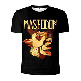 Мужская футболка 3D спортивная с принтом Mastodon в Курске, 100% полиэстер с улучшенными характеристиками | приталенный силуэт, круглая горловина, широкие плечи, сужается к линии бедра | Тематика изображения на принте: leviathan | mastodon | metal | sludge metal | stoner | грув метал | группы | мастодон | метал | музыка | рок