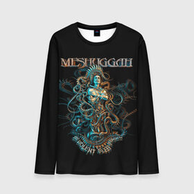 Мужской лонгслив 3D с принтом Meshuggah в Курске, 100% полиэстер | длинные рукава, круглый вырез горловины, полуприлегающий силуэт | Тематика изображения на принте: djent | jens kidman | meshuggah | metal | грув метал | группы | метал | мешуга | музыка | рок