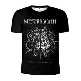 Мужская футболка 3D спортивная с принтом Meshuggah в Курске, 100% полиэстер с улучшенными характеристиками | приталенный силуэт, круглая горловина, широкие плечи, сужается к линии бедра | Тематика изображения на принте: djent | jens kidman | meshuggah | metal | грув метал | группы | метал | мешуга | музыка | рок