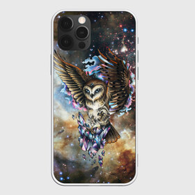 Чехол для iPhone 12 Pro Max с принтом сова космическая в Курске, Силикон |  | Тематика изображения на принте: owl | галактика | звезды | космос | млечный путь | ночь | птица | сова | филин