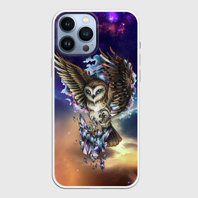 Чехол для iPhone 13 Pro Max с принтом сова в Курске,  |  | owl | галактика | звезды | космос | млечный путь | ночь | птица | сова | филин