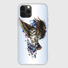 Чехол для iPhone 12 Pro Max с принтом сова в Курске, Силикон |  | owl | кристаллы | ночь | птица | сова | филин
