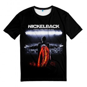 Мужская футболка 3D с принтом Nickelback в Курске, 100% полиэфир | прямой крой, круглый вырез горловины, длина до линии бедер | dark horse | feed the machine | nickelback | no fixed adress | группы | метал | музыка | никлбэк | рок | хард рок | чед крюгер