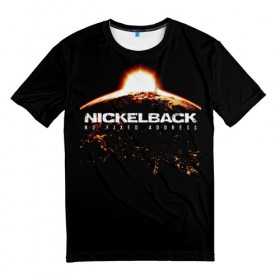 Мужская футболка 3D с принтом Nickelback в Курске, 100% полиэфир | прямой крой, круглый вырез горловины, длина до линии бедер | dark horse | feed the machine | nickelback | no fixed adress | группы | метал | музыка | никлбэк | рок | хард рок | чед крюгер