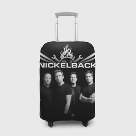 Чехол для чемодана 3D с принтом Nickelback в Курске, 86% полиэфир, 14% спандекс | двустороннее нанесение принта, прорези для ручек и колес | dark horse | feed the machine | nickelback | no fixed adress | группы | метал | музыка | никлбэк | рок | хард рок | чед крюгер