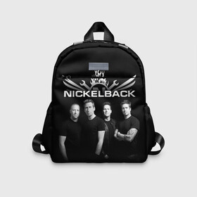 Детский рюкзак 3D с принтом Nickelback в Курске, 100% полиэстер | лямки с регулируемой длиной, сверху петелька, чтобы рюкзак можно было повесить на вешалку. Основное отделение закрывается на молнию, как и внешний карман. Внутри дополнительный карман. По бокам два дополнительных кармашка | Тематика изображения на принте: dark horse | feed the machine | nickelback | no fixed adress | группы | метал | музыка | никлбэк | рок | хард рок | чед крюгер