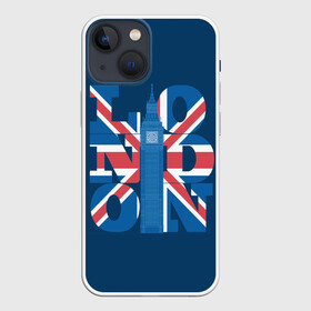 Чехол для iPhone 13 mini с принтом London в Курске,  |  | city | england | flag | london | symbol | tow | uk | англия | башня | биг бен | великобритания | город | городской | графика | жёлтое | закат | иллюстрация | искусство | лондон | мода | молодёжная | небо | рисунок | символ