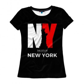 Женская футболка 3D с принтом New York City в Курске, 100% полиэфир ( синтетическое хлопкоподобное полотно) | прямой крой, круглый вырез горловины, длина до линии бедер | america | city | large | liberty | new york | sculpture | statue | symbol | usa | америка | большие | буквы | город | графика | жизни | иллюстрация | искусство | мода | нью йорк | рисунок | свободы | силуэт | символ | скульптура | статуя