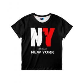 Детская футболка 3D с принтом New York City в Курске, 100% гипоаллергенный полиэфир | прямой крой, круглый вырез горловины, длина до линии бедер, чуть спущенное плечо, ткань немного тянется | america | city | large | liberty | new york | sculpture | statue | symbol | usa | америка | большие | буквы | город | графика | жизни | иллюстрация | искусство | мода | нью йорк | рисунок | свободы | силуэт | символ | скульптура | статуя