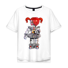 Мужская футболка хлопок Oversize с принтом Five Nights At Freddys в Курске, 100% хлопок | свободный крой, круглый ворот, “спинка” длиннее передней части | 