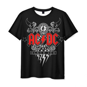 Мужская футболка 3D с принтом AC/DC в Курске, 100% полиэфир | прямой крой, круглый вырез горловины, длина до линии бедер | Тематика изображения на принте: ac dc | acdc | группы | метал | музыка | рок | хард рок | эйси диси | эйсидиси