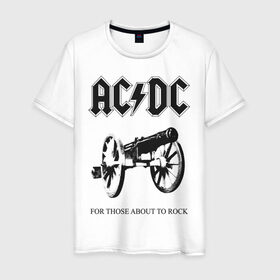 Мужская футболка хлопок с принтом AC/DC в Курске, 100% хлопок | прямой крой, круглый вырез горловины, длина до линии бедер, слегка спущенное плечо. | ac dc | acdc | группы | метал | музыка | рок | хард рок | эйси диси | эйсидиси