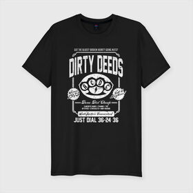 Мужская футболка премиум с принтом AC/DC в Курске, 92% хлопок, 8% лайкра | приталенный силуэт, круглый вырез ворота, длина до линии бедра, короткий рукав | ac dc | acdc | группы | метал | музыка | рок | хард рок | эйси диси | эйсидиси