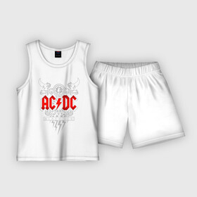 Детская пижама с шортами хлопок с принтом AC DC в Курске,  |  | ac dc | acdc | группы | метал | музыка | рок | хард рок | эйси диси | эйсидиси