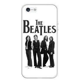 Чехол для iPhone 5/5S матовый с принтом The Beatles в Курске, Силикон | Область печати: задняя сторона чехла, без боковых панелей | beatles | the beatles | битлз | битлс | битлы | группы | джон леннон | джордж харрисон | легенды | музыка | пол маккартни | ринго старр | рок