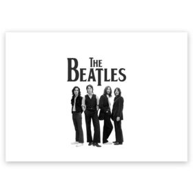 Поздравительная открытка с принтом The Beatles в Курске, 100% бумага | плотность бумаги 280 г/м2, матовая, на обратной стороне линовка и место для марки
 | Тематика изображения на принте: beatles | the beatles | битлз | битлс | битлы | группы | джон леннон | джордж харрисон | легенды | музыка | пол маккартни | ринго старр | рок